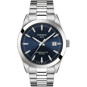 �e�B�\�b�g ���f�B�[�X �r���v �A�N�Z�T���[ Men's Swiss Automatic T-Classic Gentleman Powermatic 80 Silicium Stainless Steel Bracelet Watch 40mm Silver