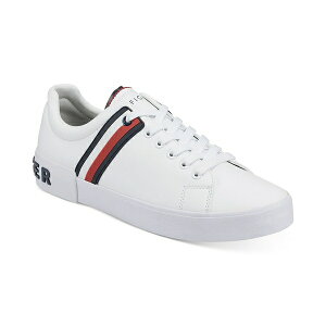 トミー ヒルフィガー メンズ スニーカー シューズ Men's Ramus Stripe Lace-Up Sneakers White Multi