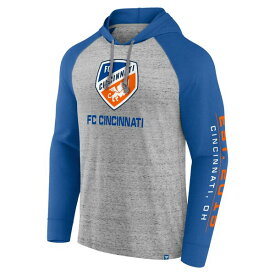 ファナティクス メンズ パーカー・スウェットシャツ アウター FC Cincinnati Fanatics Branded Deflection Raglan Pullover Hoodie Steel