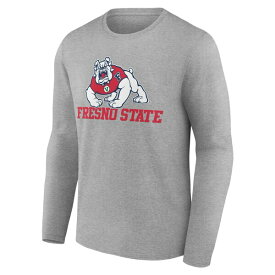 ファナティクス メンズ Tシャツ トップス Fresno State Bulldogs Fanatics Branded Campus Long Sleeve TShirt Gray