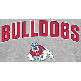 ファナティクス メンズ Tシャツ トップス Fresno State Bulldogs Proud Mascot Long Sleeve TShirt Ash