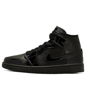 Jordan �W���[�_�� ���f�B�[�X �X�j�[�J�[ �y(WMNS) Air Jordan 1 Mid Patent 'Triple Black' BQ6472-003�z �T�C�Y US_6.5(23.5cm)