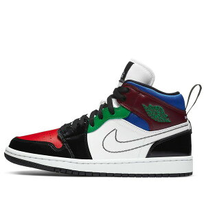 Jordan �W���[�_�� ���f�B�[�X �X�j�[�J�[ �y(WMNS) Air Jordan 1 Mid SE 'Black White Multi-Color' DB5454-001�z �T�C�Y US_9.5(26.5cm)