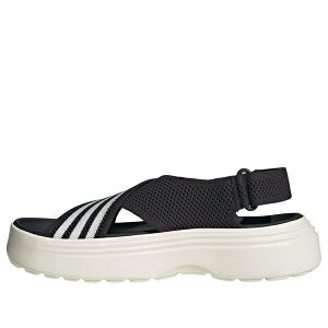 adidas �A�f�B�_�X ���f�B�[�X �X�j�[�J�[ �y(WMNS) adidas Lifestyle Sandal 'Core Black' KK0394�z �T�C�Y US_8(25.0cm)