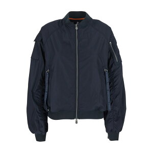 Z[uU_bN fB[X WPbgu] AE^[ 'lil' Blue-black Bomber Jacket With Front Pockets And Logo Patch Applied On The Sleeve In Tech Fabric Woman Black