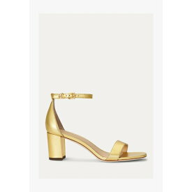 ラルフローレン レディース サンダル シューズ LOGAN METALLIC NAPPA LEATHER SANDAL - Sandals - modern gold