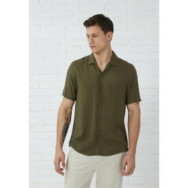 ピア ワン メンズ シャツ トップス Shirt - olive