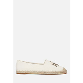 ラルフローレン レディース サンダル シューズ CAMERYN LOGO FLAT - Espadrilles - soft white/ntrl/soft white