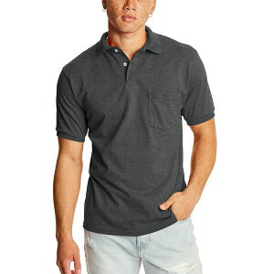 �w�C���Y �����Y �|���V���c �g�b�v�X EcoSmart Men's Pocket Polo Shirt, 2-Pack Charcoal
