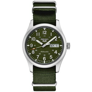 ZCR[ fB[X rv ANZT[ Men's Automatic 5 Sports Green Nylon Strap Watch 43mm Green