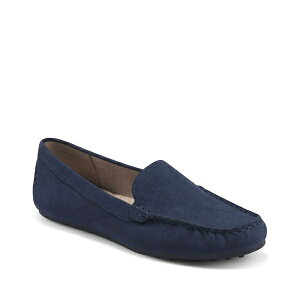 GA\[Y fB[X Xb|E[t@[ V[Y Women's Over Drive Driving Style Loafers Navy Fabric Faux Suede