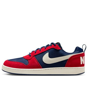 Nike �i�C�L �����Y �X�j�[�J�[ �yNike Court Borough Low Premium 'Midnight Navy Sail University Red' 844881-401�z �T�C�Y US_6.5(24.5cm)