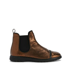 �W���[�b�y�U�m�b�e�B �����Y �u�[�c �V���[�Y Embossed-crocodile leather ankle boots Brown