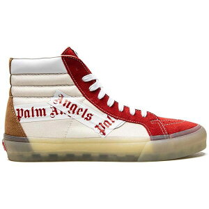 Palm Angels �p�[���E�G���W�F���X �����Y �X�j�[�J�[ �yPalm Angels x Vans Sk8-Hi Reissue Sneakers White Red�z �T�C�Y US_8.5(26.5cm) White/Red
