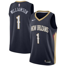 ナイキ レディース Tシャツ トップス Men's Zion Williamson Navy New Orleans Pelicans 2019 NBA Draft First Round Pick Swingman Jersey - Icon Edition Navy