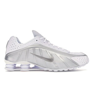 Nike �i�C�L �����Y �X�j�[�J�[ �yNike Shox R4 White Metallic Silver�z �T�C�Y US_8.5(26.5cm) White/Metallic Silver-Bright Crimson-Metallic Silver