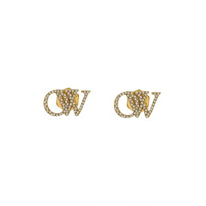 �I�t�z���C�g ���f�B�[�X �s�A�X���C�������O �A�N�Z�T���[ Logo Earrings GOLD