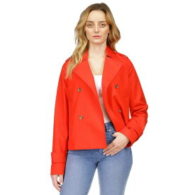 マイケルコース レディース ジャケット＆ブルゾン アウター Women's Cotton Cropped Peacoat Lacquer Red