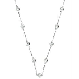 バッジェリーミシュカ レディース ネックレス・チョーカー・ペンダントトップ アクセサリー Lab Grown Diamond Statement Necklace (6 ct. t.w.) in 14k White Gold, 18" + 4" extender White Gold