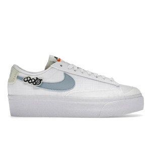 Nike �i�C�L ���f�B�[�X �X�j�[�J�[ �yNike Blazer Low Platform Next Nature Boarder Blue (Women's)�z �T�C�Y US_7.5(24.5cm) White/Pink Oxford/Pale Ivory/Boarder Blue