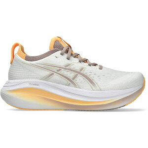 ASICS �A�V�b�N�X ���f�B�[�X �X�j�[�J�[ �yASICS Gel-Nimbus 27 White Fawn (Women's)�z �T�C�Y US_W_10.5 White/Fawn