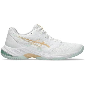 ASICS �A�V�b�N�X ���f�B�[�X �X�j�[�J�[ �yASICS Netburner Ballistic FF 3 White Champagne (Women's)�z �T�C�Y US_W_10 White/Champagne