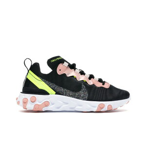Nike �i�C�L ���f�B�[�X �X�j�[�J�[ �yNike React Element 55 Premium Black Coral Stardust (Women's)�z �T�C�Y US_5(22.0cm) Black/Coral Stardust/Light Soft Pink/Volt