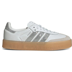 adidas �A�f�B�_�X ���f�B�[�X �X�j�[�J�[ �yadidas Sambae Rhinestone Crystal White Silver (Women's)�z �T�C�Y US_W_10.5 Crystal White/Silver Metallic/Gum