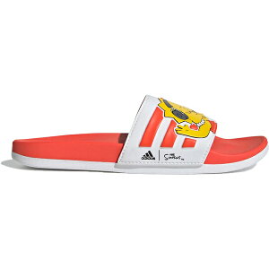 adidas �A�f�B�_�X ���f�B�[�X �X�j�[�J�[ �yadidas Adilette Comfort Slide The Simpsons Lisa (Women's)�z �T�C�Y US_7(24.0cm) Cloud White/Cloud White/Core Black