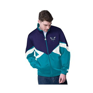 X^[^[ Y WPbgu] AE^[ Men's Purple Charlotte Hornets Rush Applique Full-Zip Track Jacket Purple