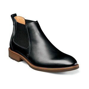 t[VC Y u[c V[Y Men's Chalet Plain Toe Gore Boots Black Crazy Horse