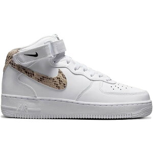 Nike iCL fB[X Xj[J[ yNike Air Force 1 '07 Mid White Snake Swoosh (Women's)z TCY US_5(22.0cm) White/Black/Sanddrift