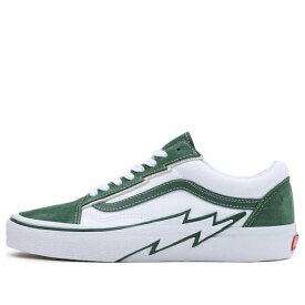 Vans バンズ メンズ スニーカー Green/True White 【Vans Old Skool 2-tone Bolt 'White' VN0009Q5BGN】 サイズ US_8.5(26.5cm)