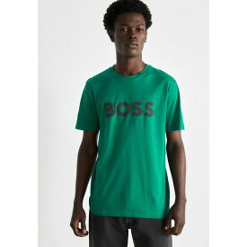 ボス メンズ Tシャツ トップス THINKING - Print T-shirt - dark green