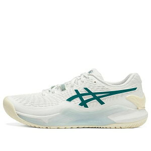 ASICS �A�V�b�N�X �����Y �X�j�[�J�[ �yASICS Gel-Resolution 9 'White Pitch Green' 1041A435-101�z �T�C�Y US_8.5(26.5cm)