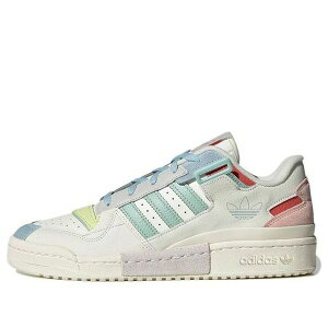 adidas �A�f�B�_�X �����Y �X�j�[�J�[ �yadidas originals Unisex Forum Exhibit Low Sneakers White/Pink/Blue GX4587�z �T�C�Y US_M_3.5