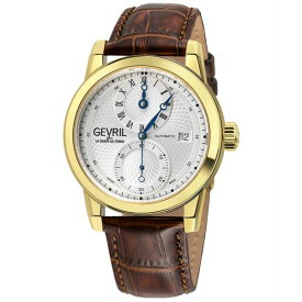 ジェビル メンズ 腕時計 アクセサリー Men's Gramercy Brown Leather Watch 39mm Gold