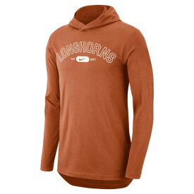 ナイキ メンズ Tシャツ トップス Texas Longhorns Nike Campus Performance Long Sleeve Hoodie TShirt Texas Orange