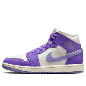 Jordan �W���[�_�� ���f�B�[�X �X�j�[�J�[ �y(WMNS) Air Jordan 1 Mid 'Purple White' BQ6472-504�z �T�C�Y US_9(26.0cm)