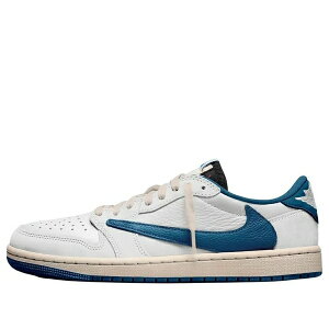 Jordan �W���[�_�� �����Y �X�j�[�J�[ �yAir Jordan 1 Low x Travis Scott x Fragment 'Sail Military Blue' DM7866-104�z �T�C�Y US_9(27.0cm)
