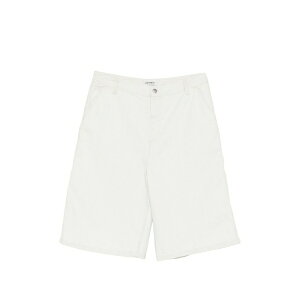 �J�[�n�[�g ���f�B�[�X �J�W���A���p���c �{�g���X Striped-pattern cotton shorts Neutrals