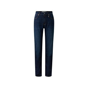 �{�O�i�[ ���f�B�[�X �f�j���p���c �{�g���X Whiskering-effect jeans Blue