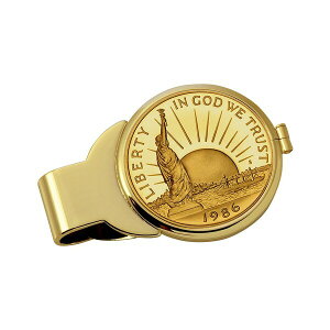 AJRCgW[ Y z ANZT[ Men's Gold-Layered Statue of Liberty Commemorative Half Dollar Coin Money Clip Gold