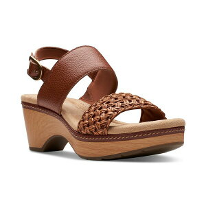 N[NX fB[X T_ V[Y Seannah Step Woven Strap Clog-Style Platform Sandals Tan Combi