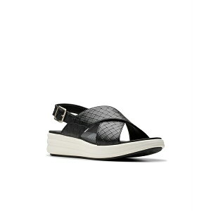 N[NX fB[X T_ V[Y Women's Drift Sun Slip-On Slingback Wedge Sandals Black Wove