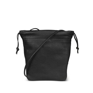 �C�� �r�]���e ���f�B�[�X �V�����_�[�o�b�O �o�b�O Drawstring leather cross body bag Black
