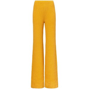 �v���G���U�V�����[ ���f�B�[�X �J�W���A���p���c �{�g���X M䩘Rlange boucl䩘R flared trousers Yellow