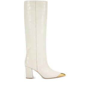 �J�[�g�W�F�C�K�[�����h�� ���f�B�[�X �u�[�c �V���[�Y Crocodile embossed knee-high boots Neutrals