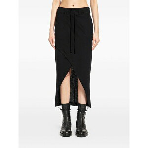 �g���E�N���� ���f�B�[�X �X�J�[�g �{�g���X Crossed-front asymmetric skirt Black