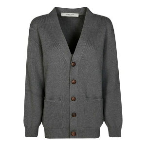 �S�[���f���O�[�X ���f�B�[�X �J�[�f�B�K�� �A�E�^�[ M䩘Rlange logo-print cardigan Grey